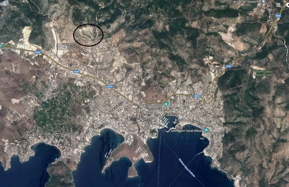 Location in Bodrum